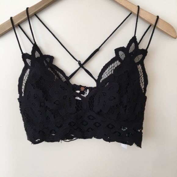FP Free people Adella Longline Bralette Black - Picture 6 of 7